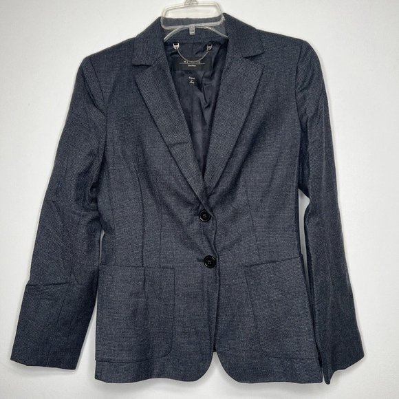 Weekend Max Mara Blazer Casual Wool Grey Two Button Women's Size Small